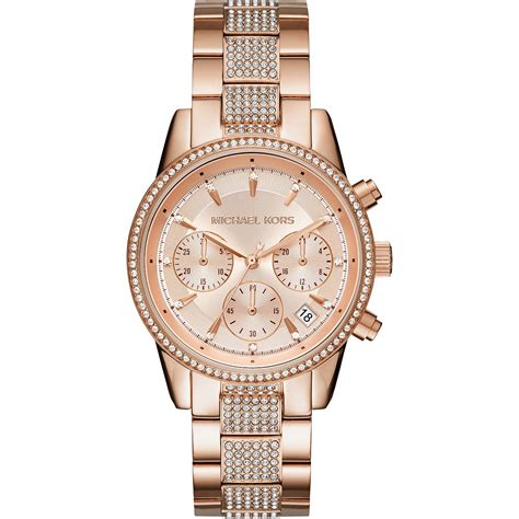 michael kors ritz two tone chronograph watch|mk6485.